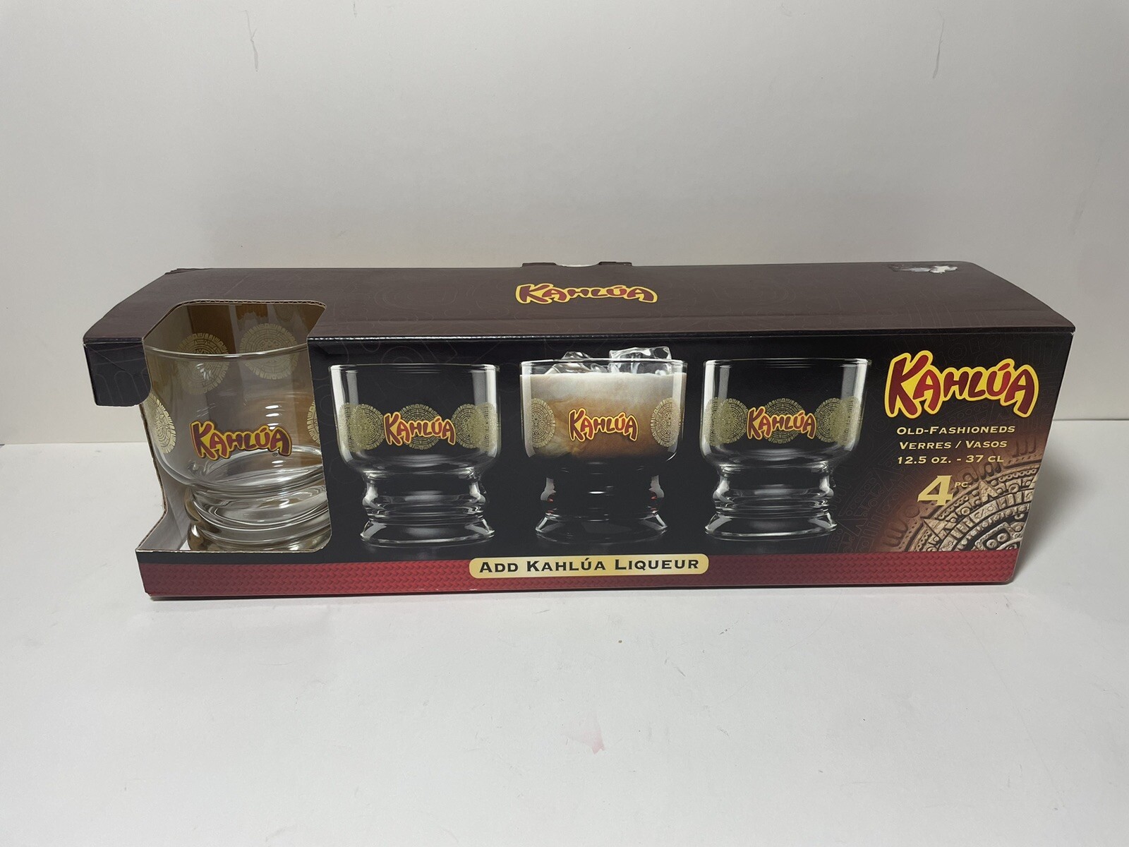 Kahlua Glasses Set Of 4 Old-Fashioneds 12.5 Ounces 2009