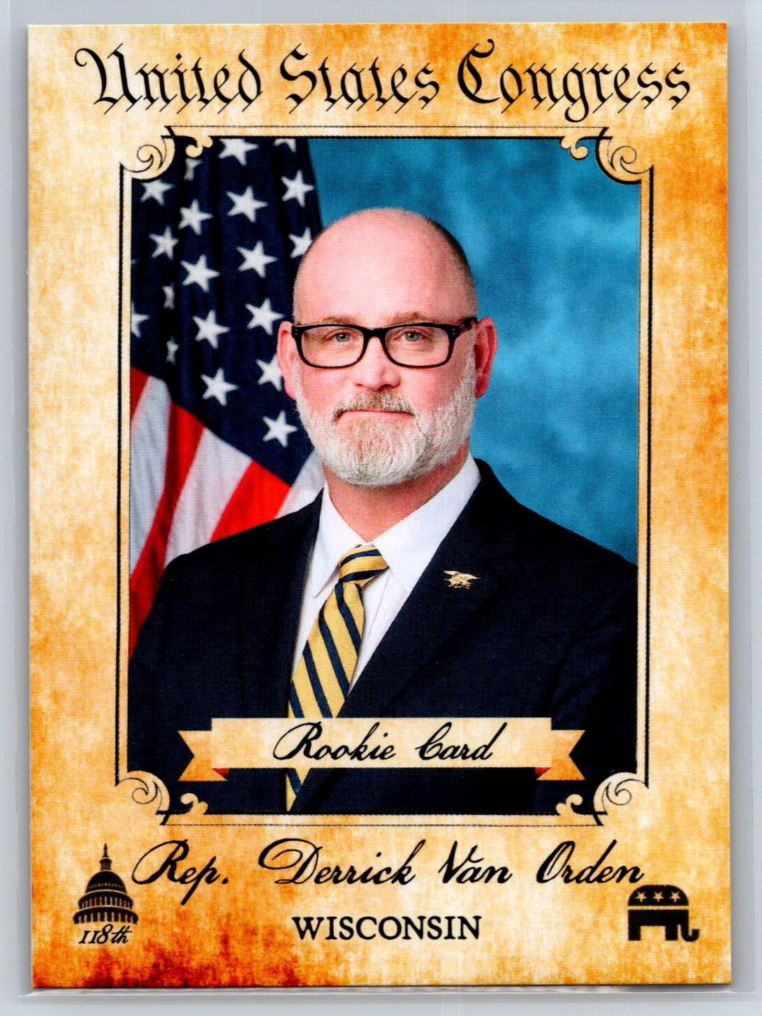 2024 Fascinating Cards 118th US Congress Derrick Van Orden Rookie Wisconsin #463