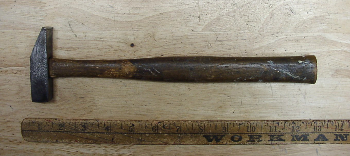 Antique 9.5 oz. Blacksmith Hand Forged Cross Peen Hammer,3-3/16″ Head,VGC,L@@K!