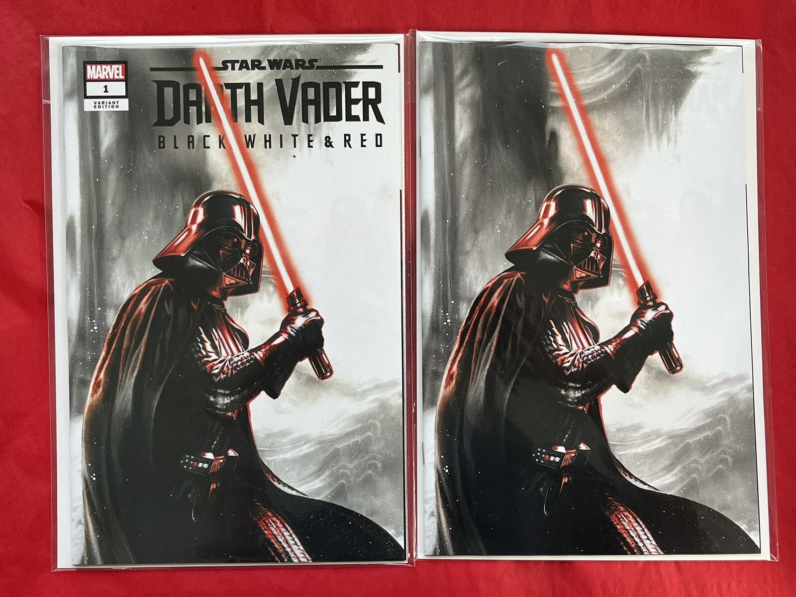 STAR WARS DARTH VADER BLACK WHITE AND RED #1 DELLOTTO VARIANT SET