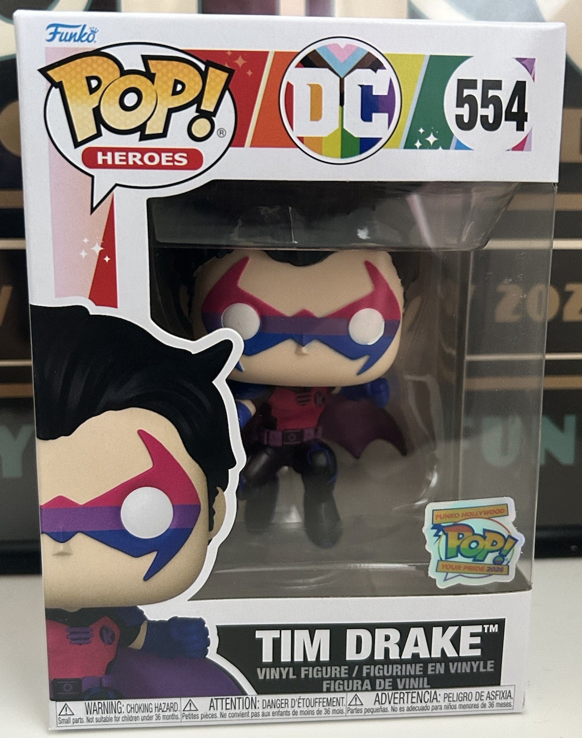 Funko Pop Funko Hollywood exclusive Sticker 2026 Tim Drake W/ Protector