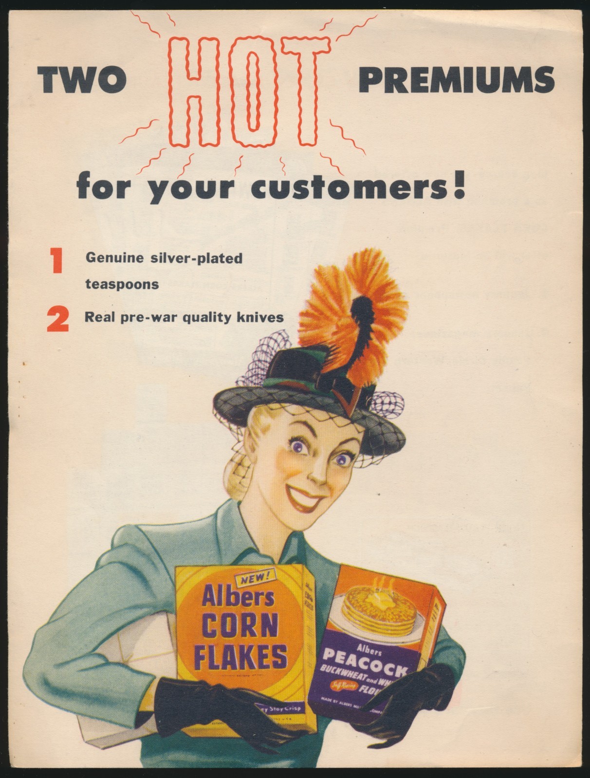 Vintage 1946 Albers Cereal Premium Offer Grocery Store Advertising Brochure