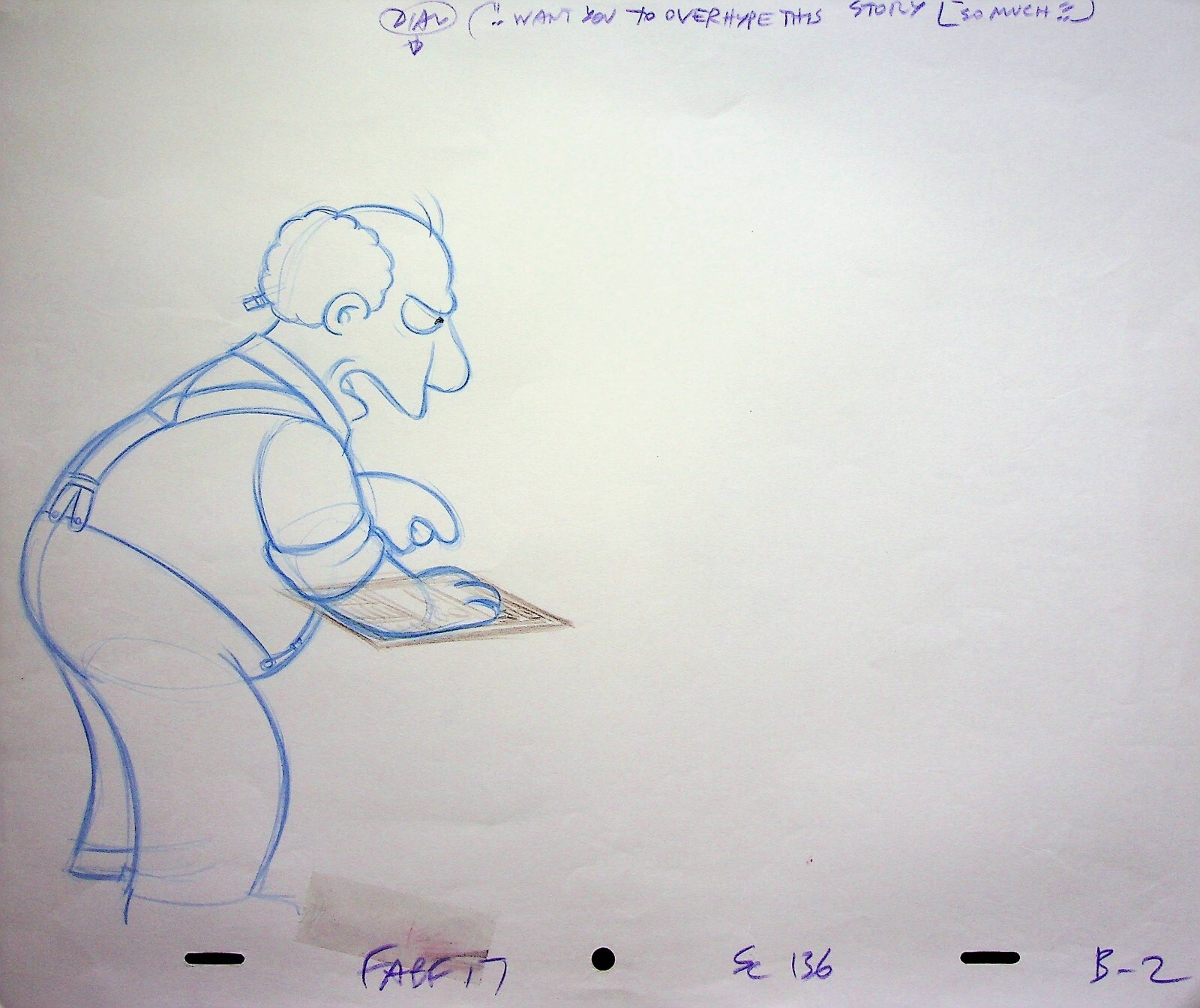 The Simpsons Production Hand Drawn Animation Pencil 20th Century Fox