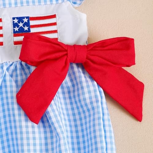 4th Of July Baby Girl Outfits Newborn American 3-6 Months American Flag-blue