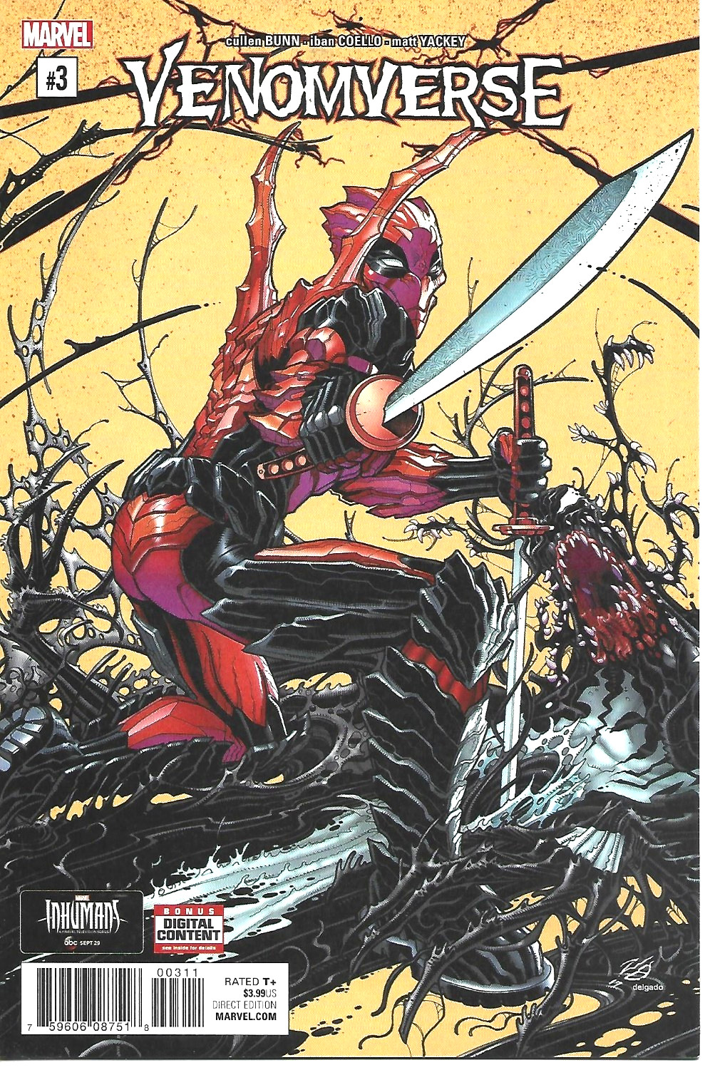 VENOMVERSE #3 NICK BRADSHAW COVER A MARVEL COMICS 2017 BAGGED AND BOARDED