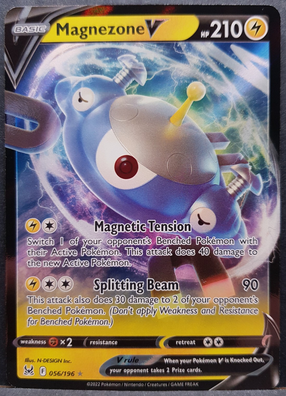 Magnezone V 056/196 Lost Origin Pokemon Card English Near Mint