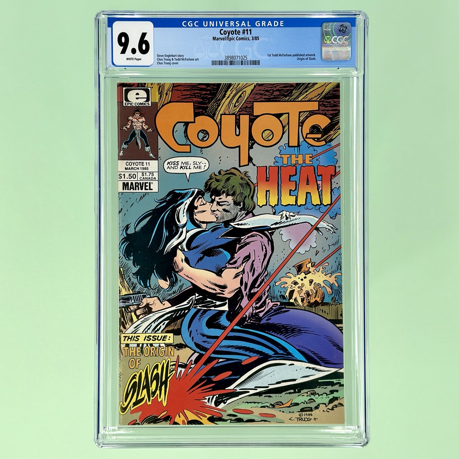 Coyote #11 (CGC 9.6) Epic Comics 1985, Todd McFarlane’s 1st Published Art