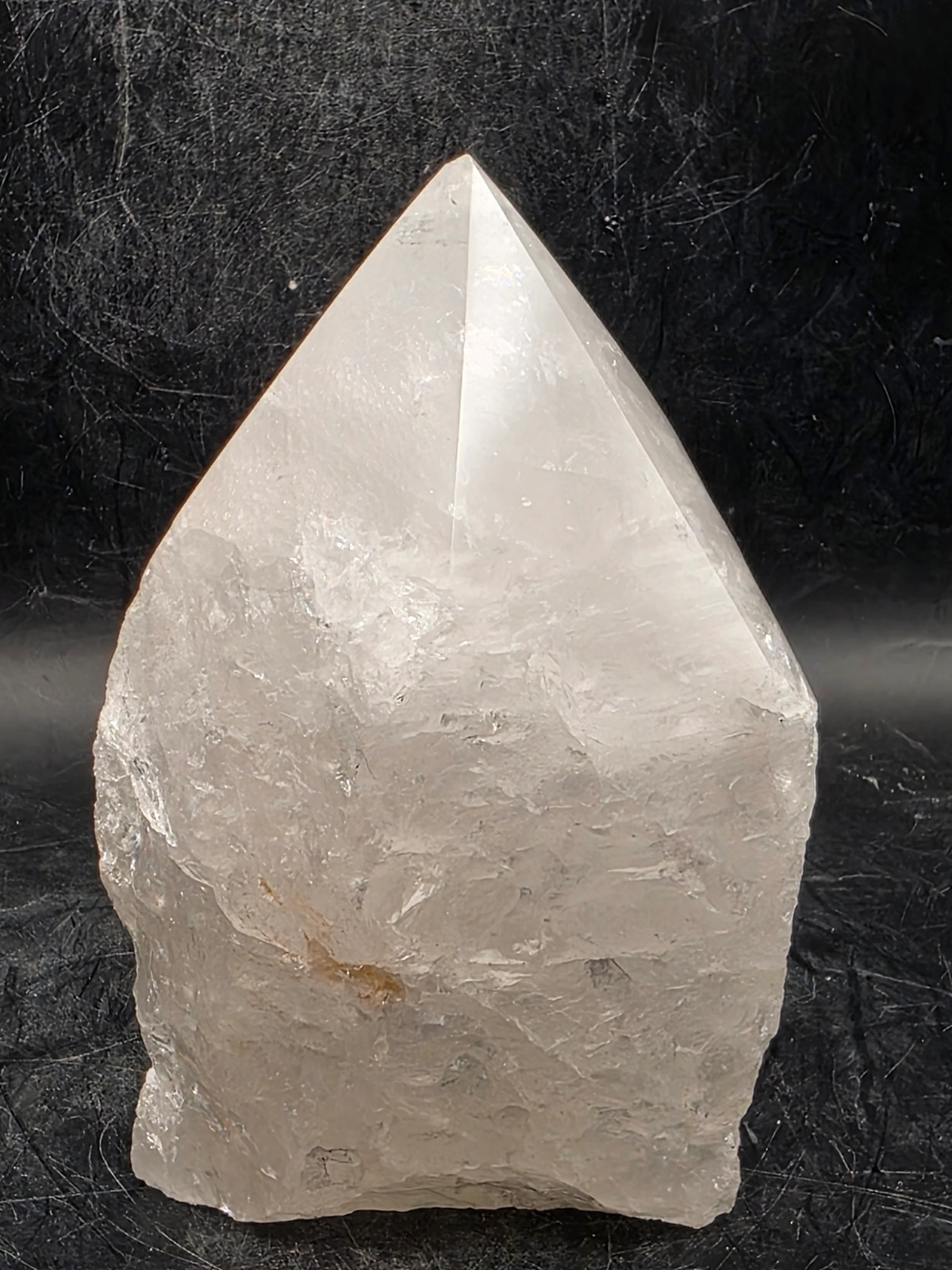 Clear quartz polished top point! 14 ounces, 3.9 inches tall