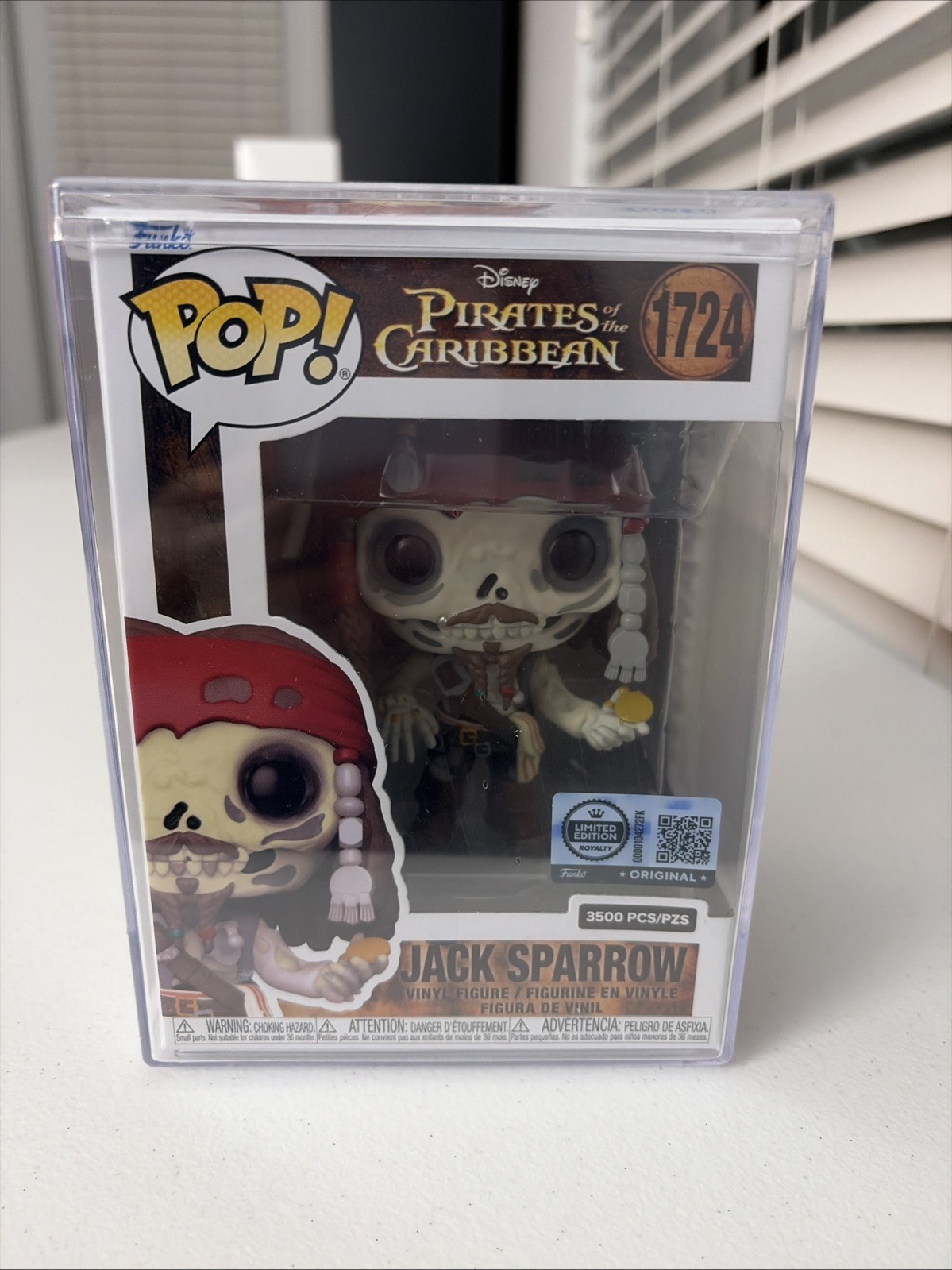 Funko Pop! Pirates of the Caribbean Jack Sparrow Skeleton #1724 LE 3500 PCS