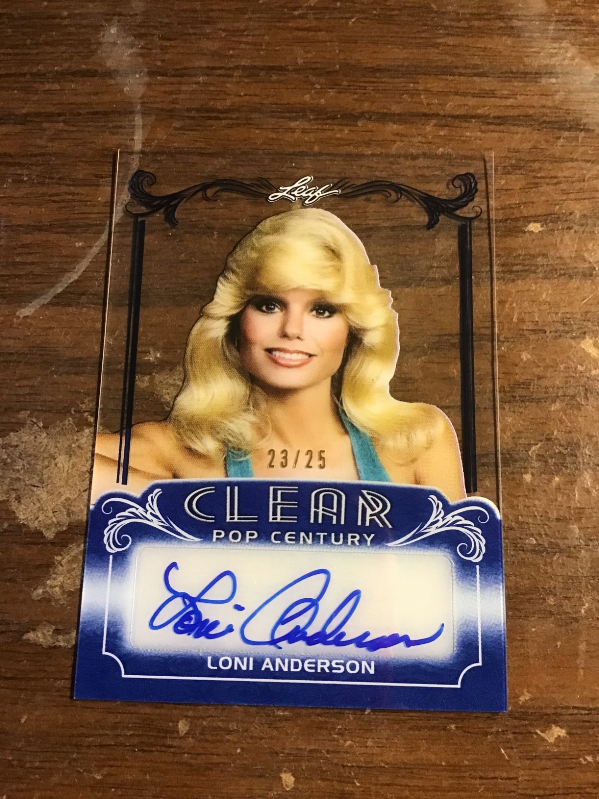 Loni Anderson 2017 Leaf Pop Century Clear Blue Auto 23/25 WKRP