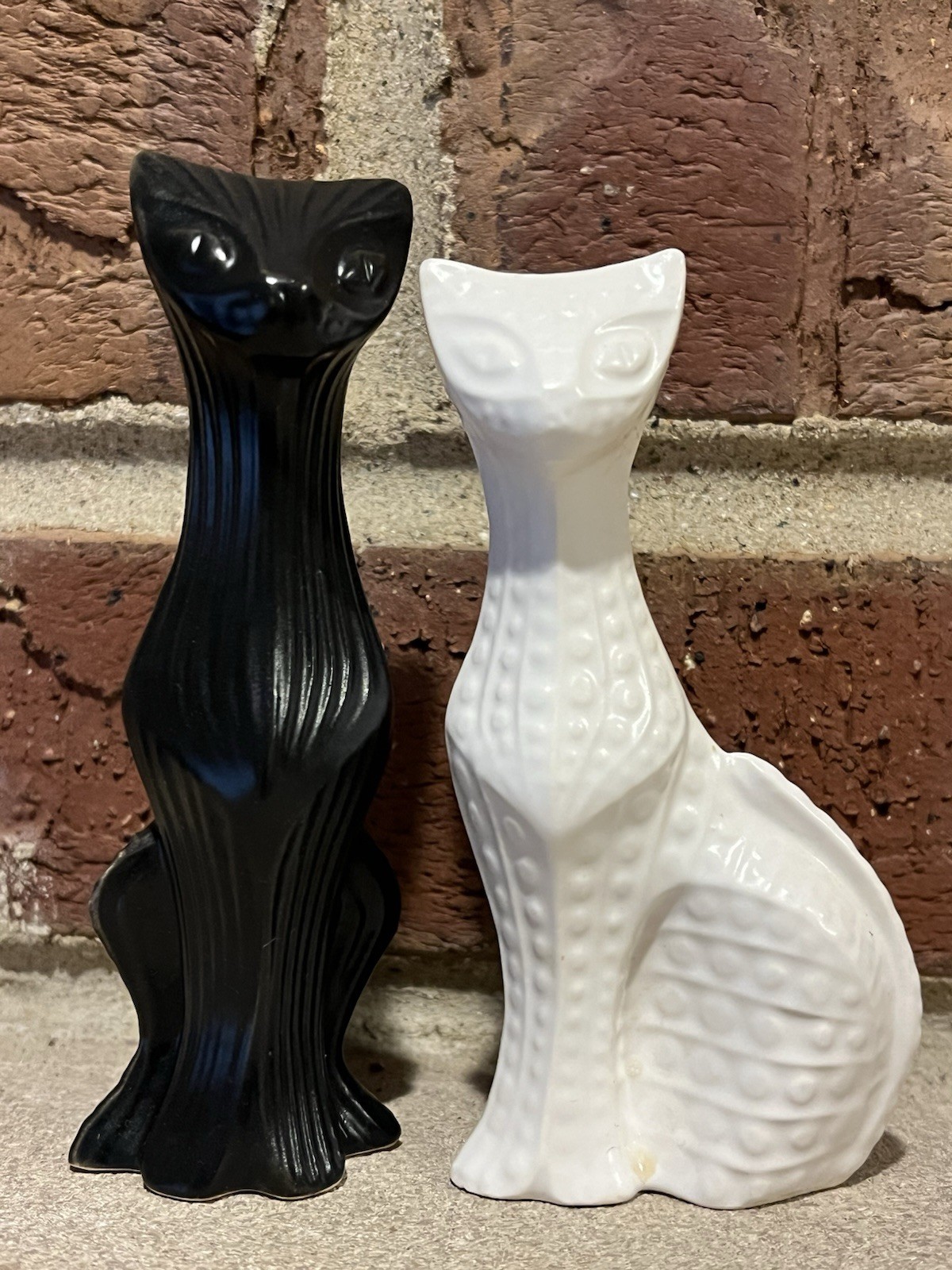 Jonathan Adler Cat Salt & Pepper Shakers New Sticker Black White Art Deco MCM