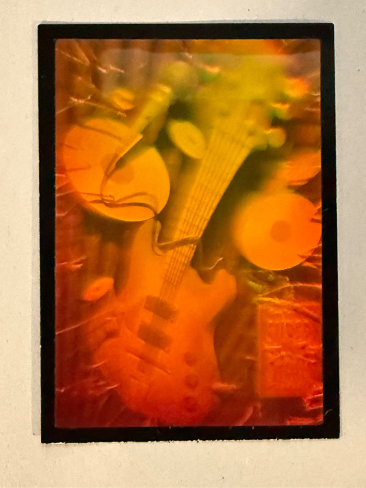 1991 Pro Set SuperStars MusiCards Guitar Music Hologram Insert – gh4
