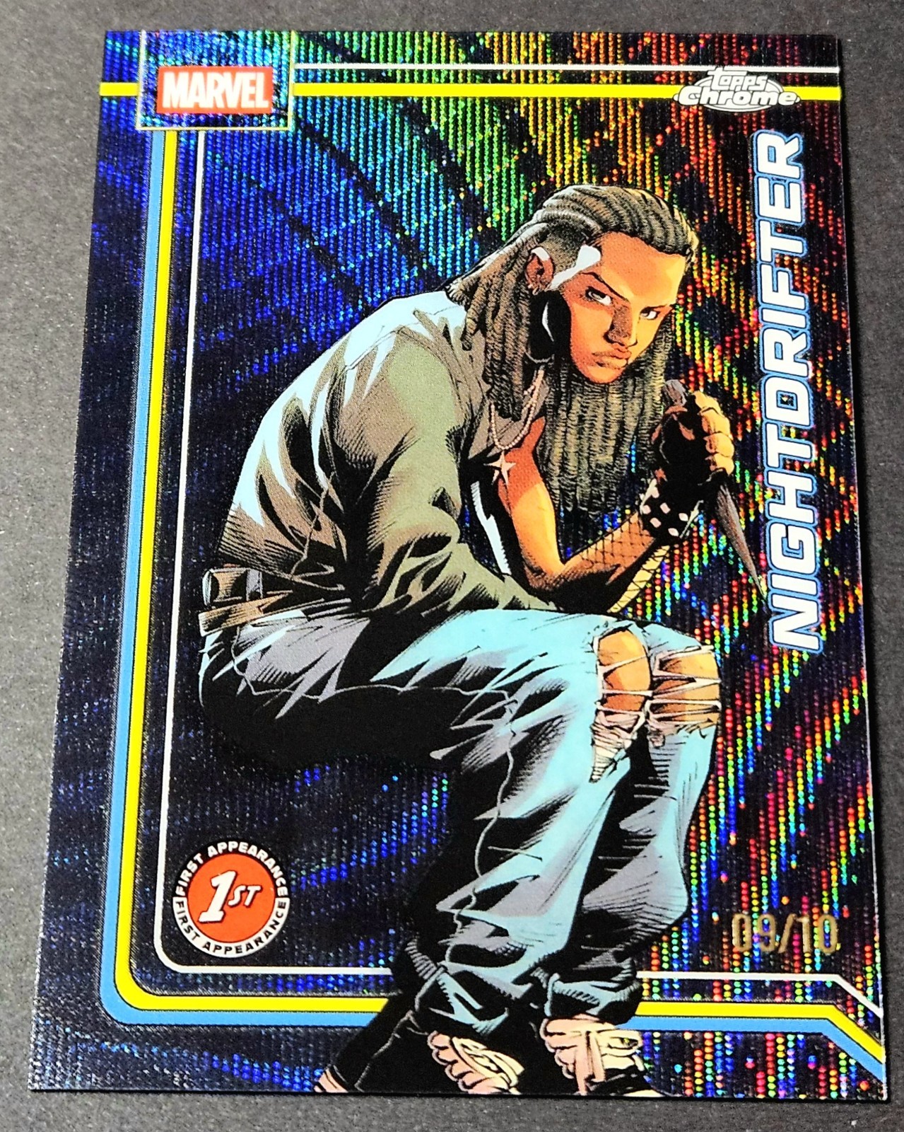 2026 Topps Chrome Marvel Black /10 Nightdrifter 1st Debut Refractor #088
