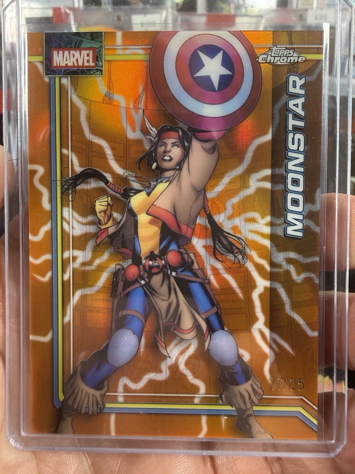 2026 Topps Chrome Marvel Comics Moonstar Orange Refractor /25 (True Color)