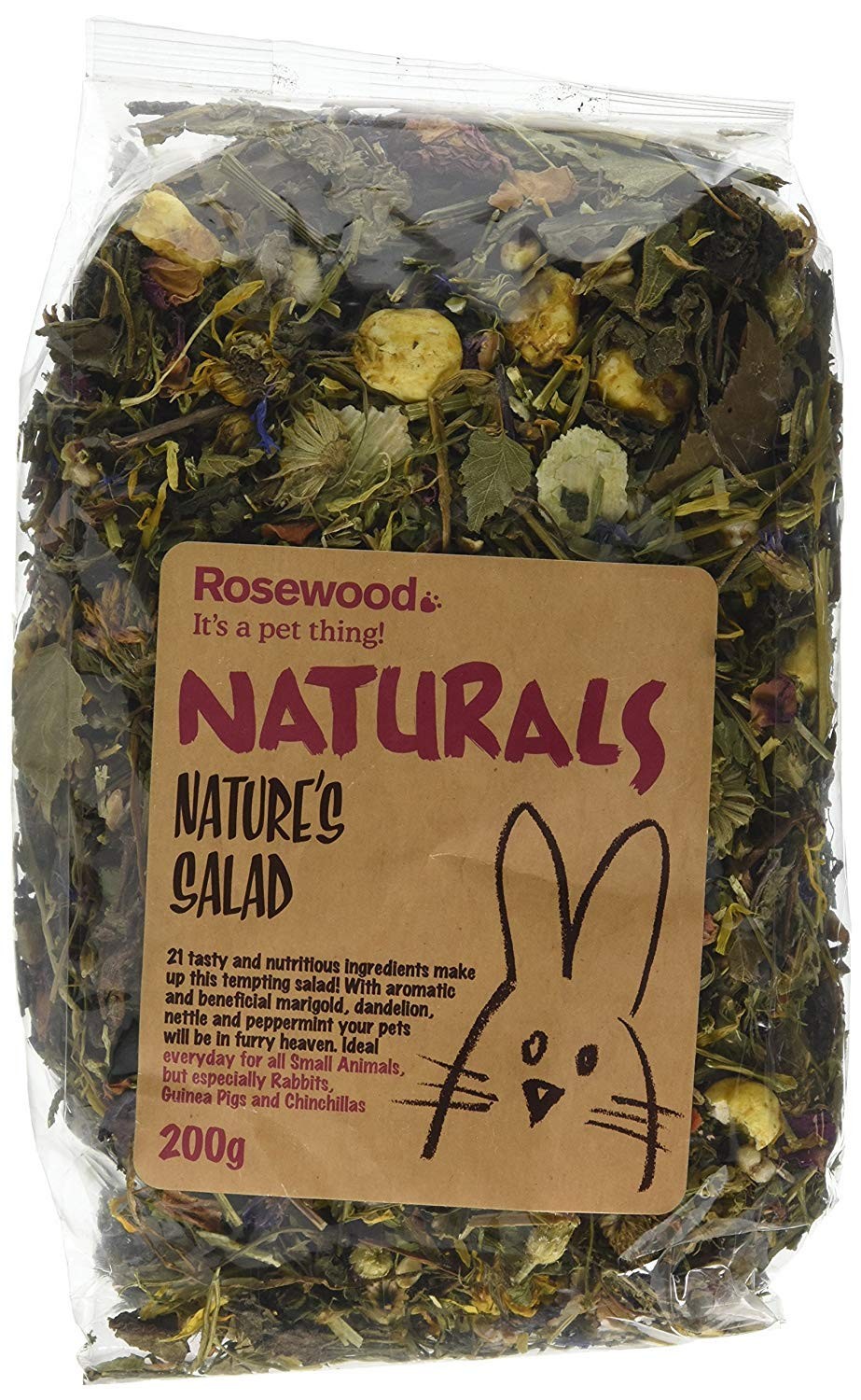 Rosewood Boredom Breaker Natures Salad Natural Treats 200g (Pack of 2)