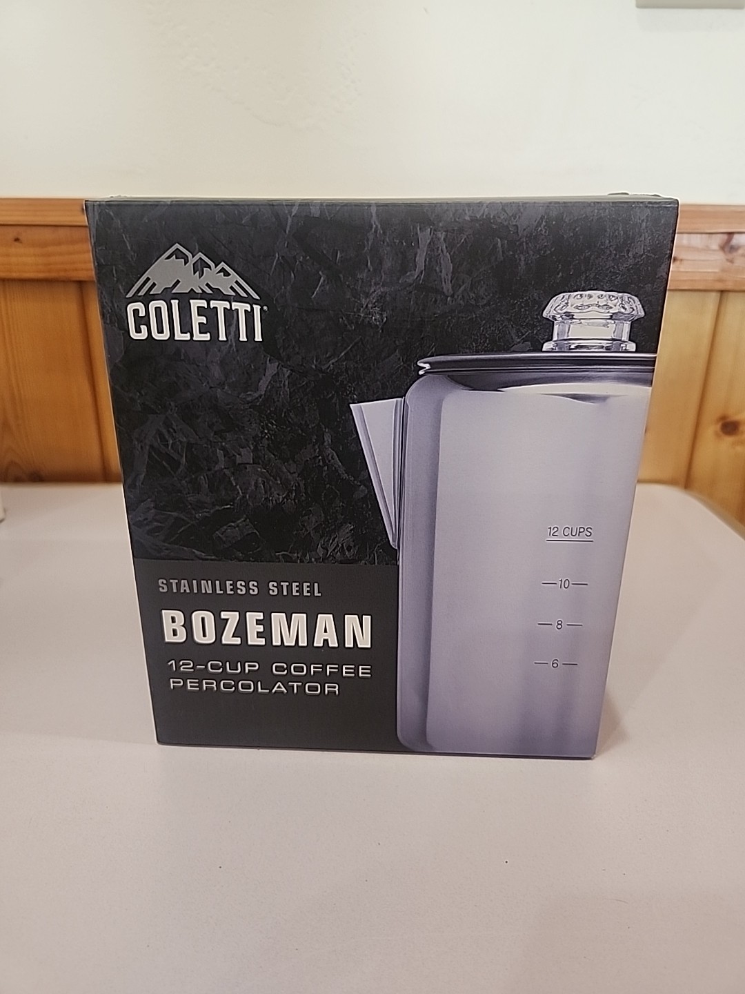 COLETTI Stainless Steel Bozeman original Coffee Percolator (12 Cup)