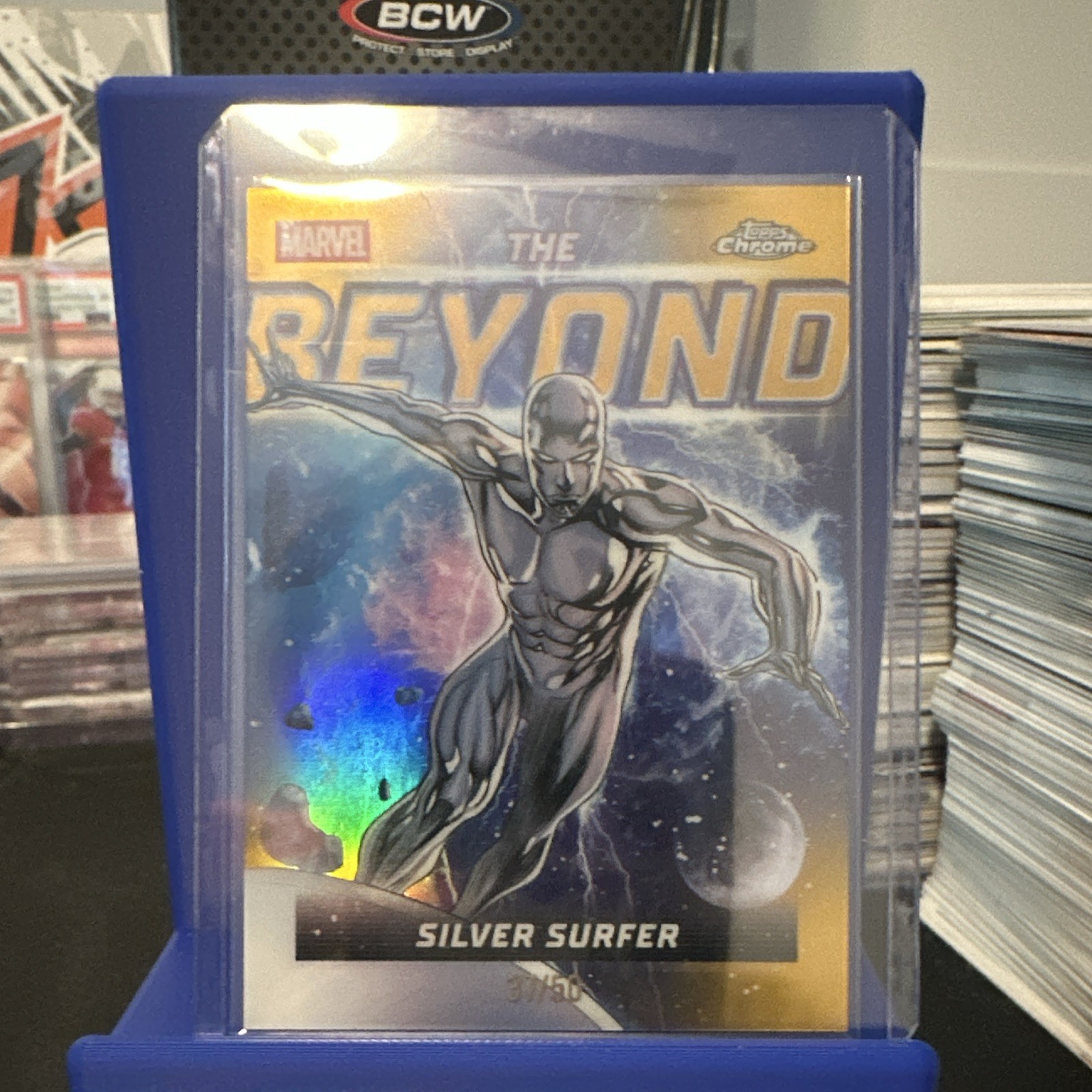 Topps 2026 Topps Chrome Marvel Comics The Beyond TB-06 Silver Surfer 37/50