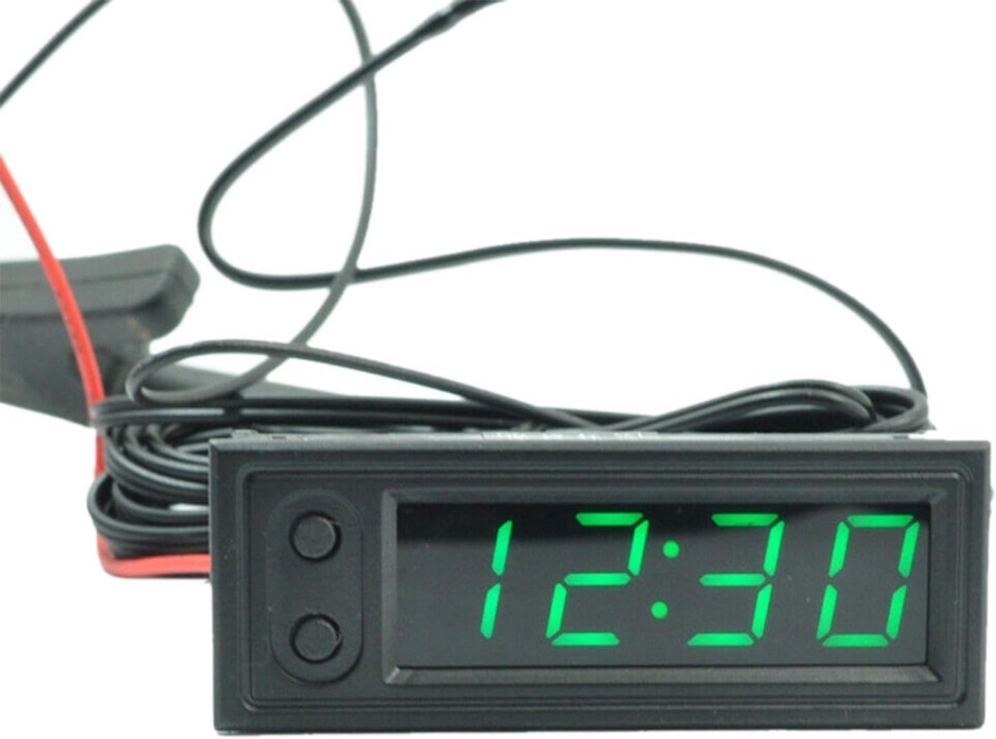 Efficient Car Watch with LED Display: Thermometer & Voltmeter Software Included