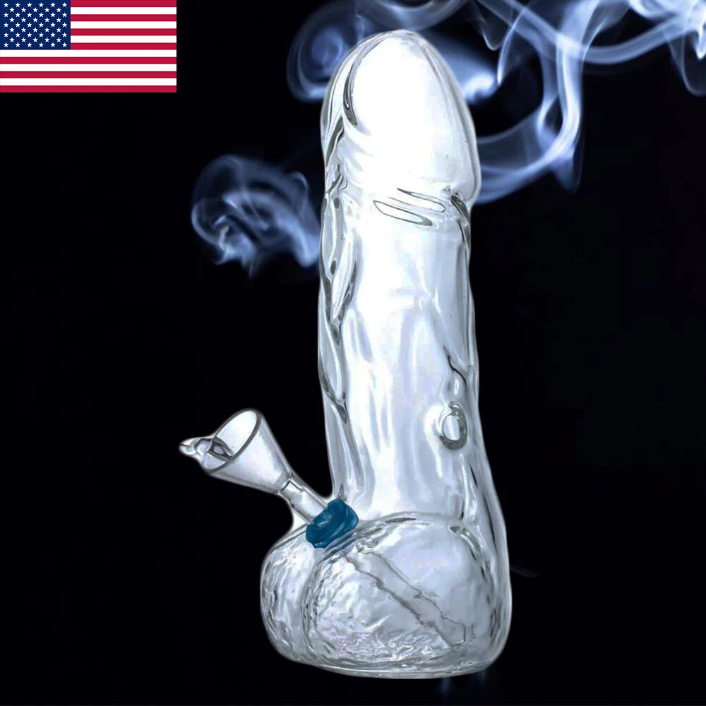 Thick 8″ Male Penis Glass Bong Smoking Water Pipe Portable Hookah Gift USA Stock