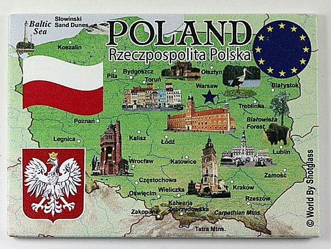 POLAND EU SERIES FRIDGE COLLECTOR’S SOUVENIR MAGNET 2.5″ X 3.5″
