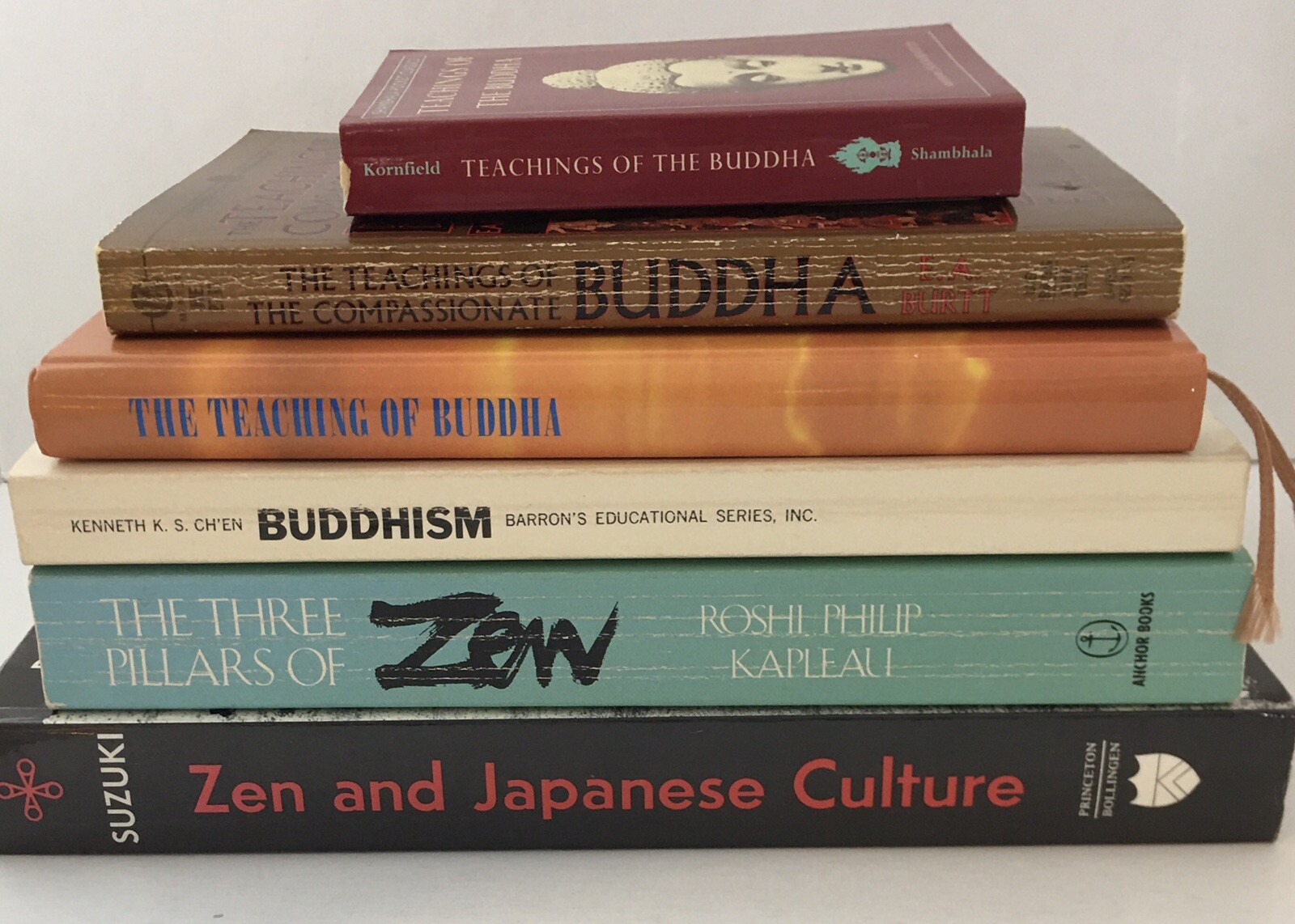 Buddhist Zen Enlightenment study 6 BOOK LOT Teachings of Buddha Japanese Culture