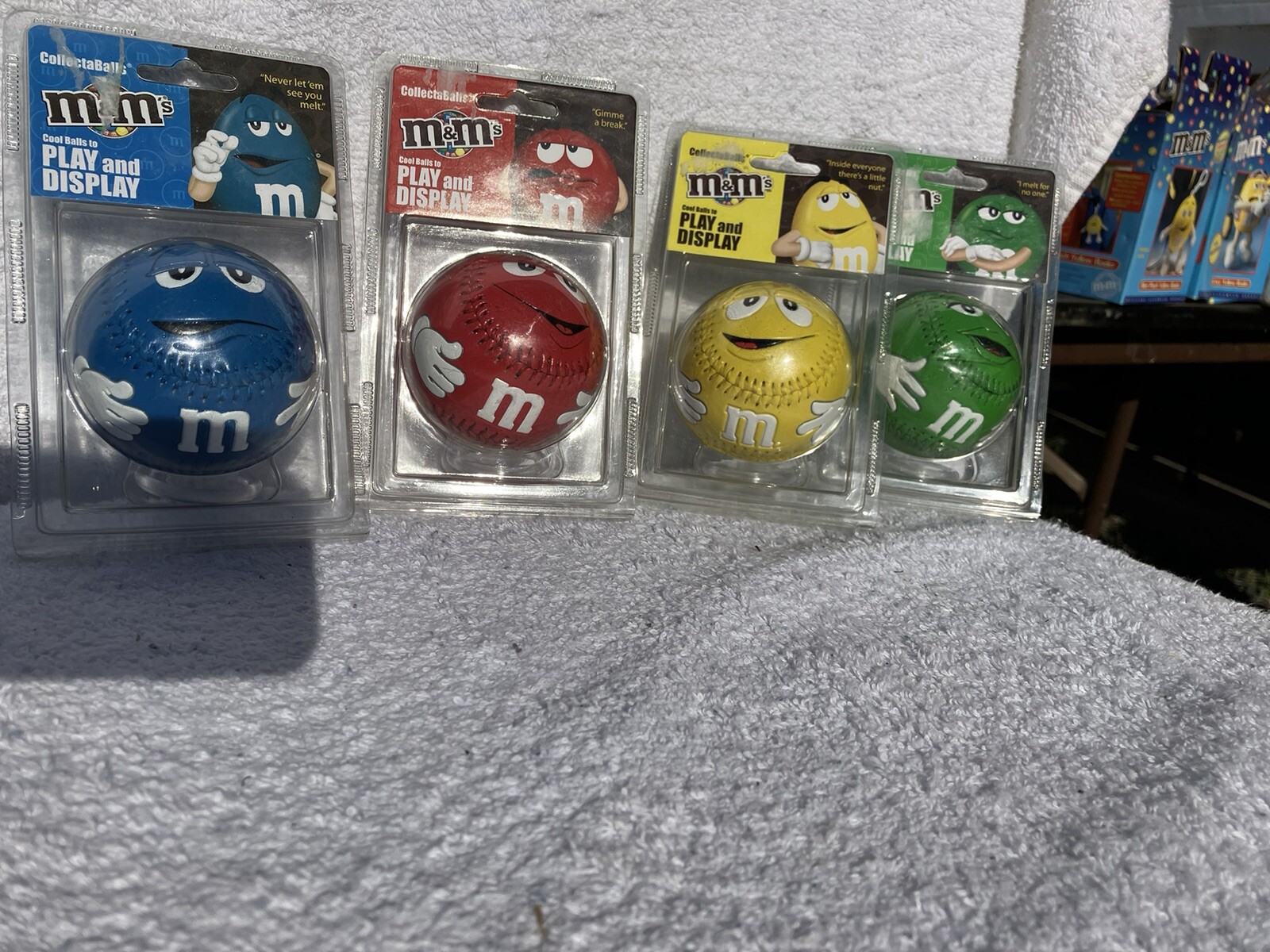 Red Green Yellow Blue M&M Collectible Baseballs