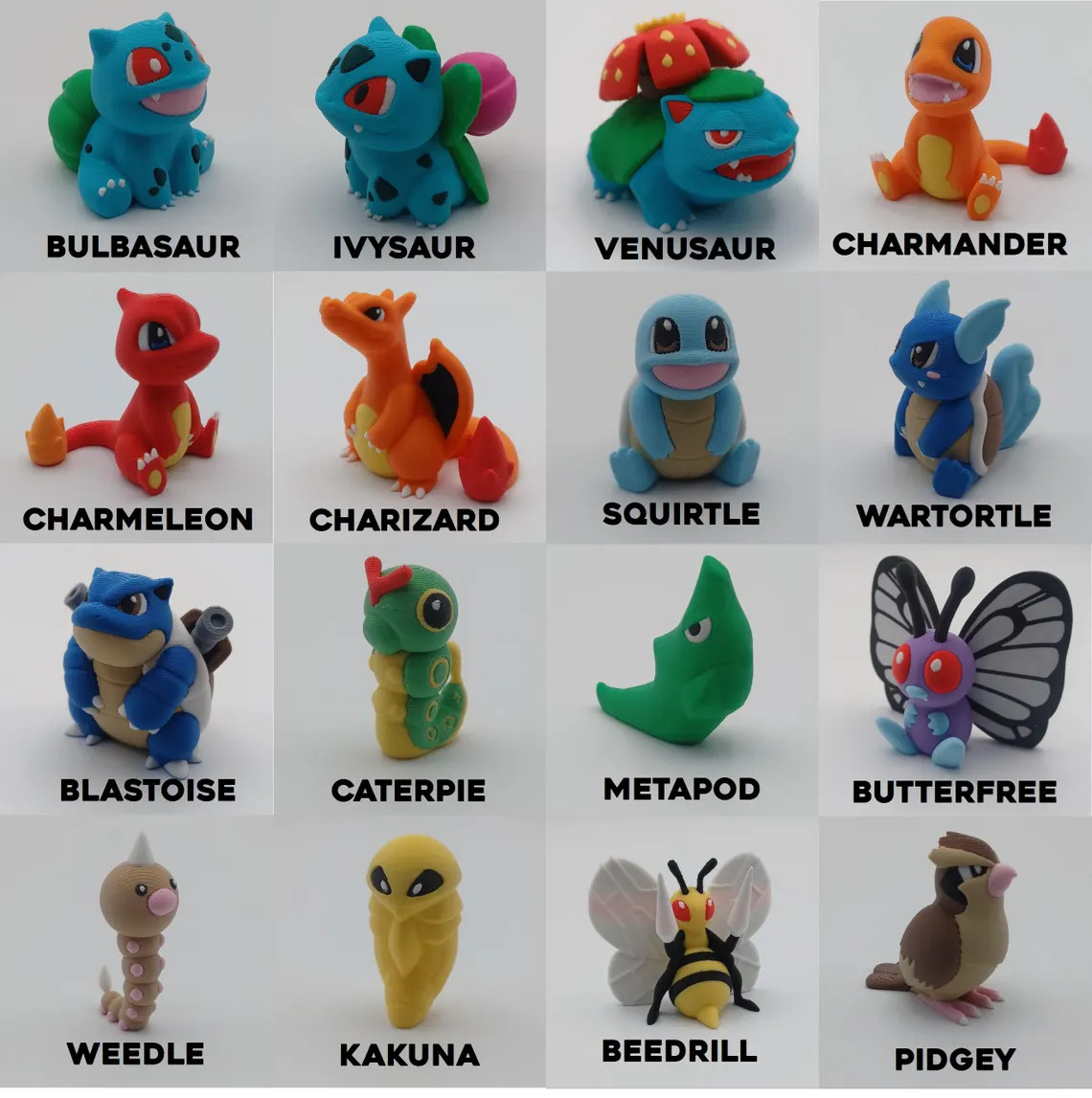 3D Printed Pokemon Desk Toy Decor Gift Fan Display Kanto Region 151 Catch em All