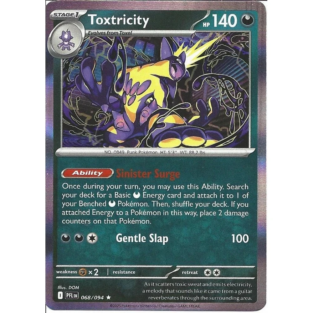Toxtricity – Rare Holo – Phantasmal Flames – Pokemon TCG – 068/094
