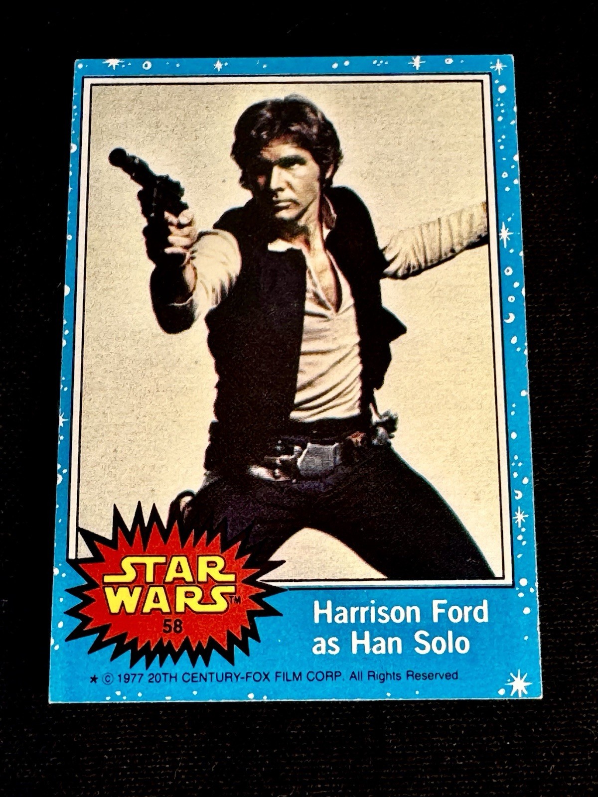 ‼️STELLAR VINTAGE‼️Harrison Ford As Han Solo – 1977 Topps Star Wars #58