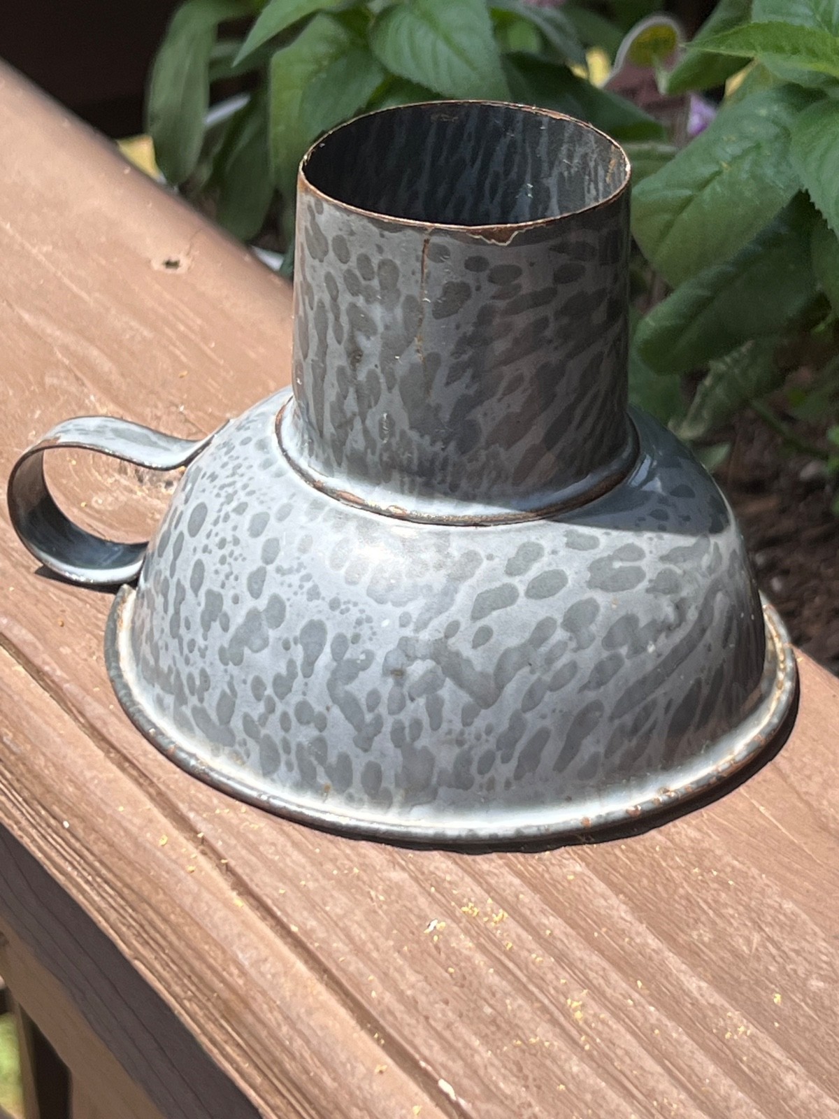 VTG Graniteware Enamelware Gray Canning Funnel 4.5″ X 3.5″ Very good Farmhouse