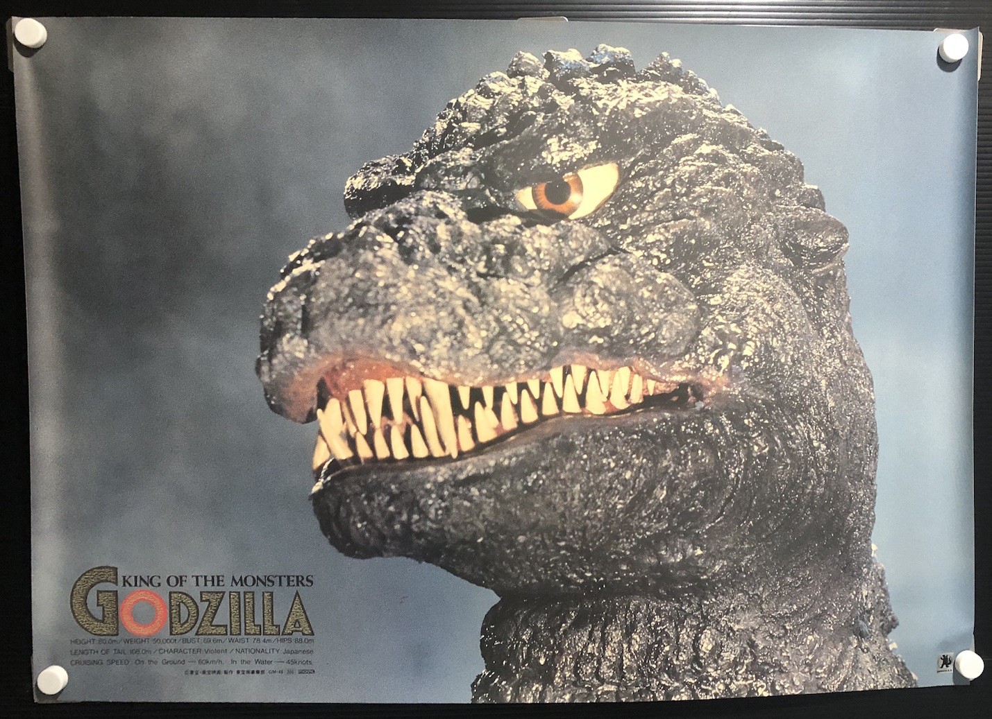 Godzilla Destroy All Monsters : 1984 Official Vintage Poster (Roll:M 20×29in