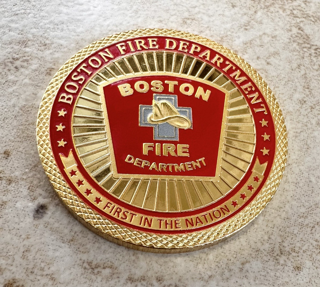 BOSTON Fire Dept. Challenge Coin ·IN STOCK· ·FAST SHIPPING· ·NEW·