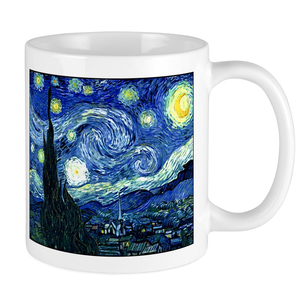 11oz mug Starry Night – Printed Ceramic Coffee Tea Cup Gift