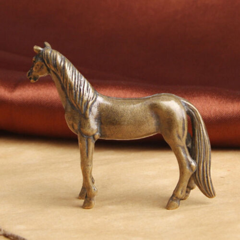 Tabletop Figurine Brass Small Horse Figurines Statue House Decor Figurines Gifts