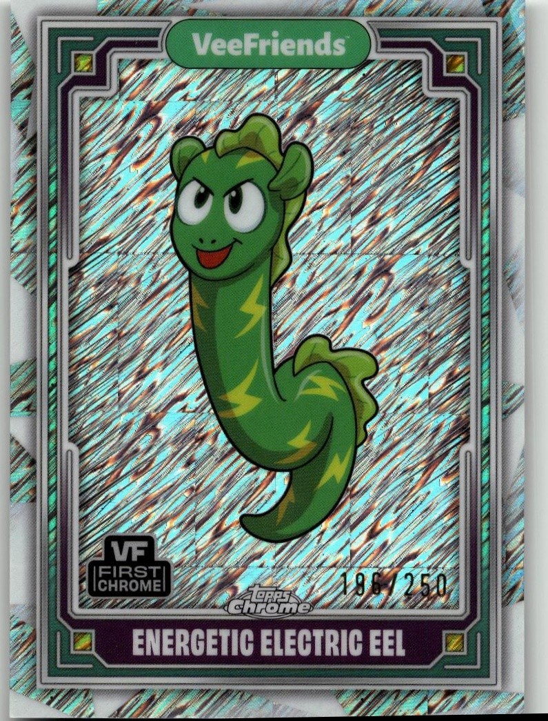 2025 Topps Chrome VeeFriends Energetic Electric Eel Shimmer Refractor /250