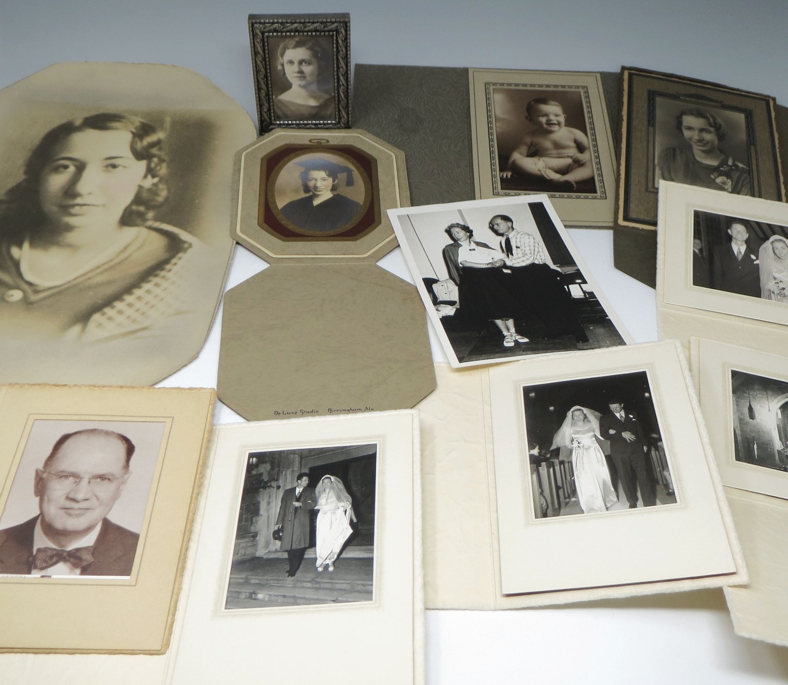 Antique Vintage Photos Cardboard Frames All sizes Lot Wedding Square Dancing