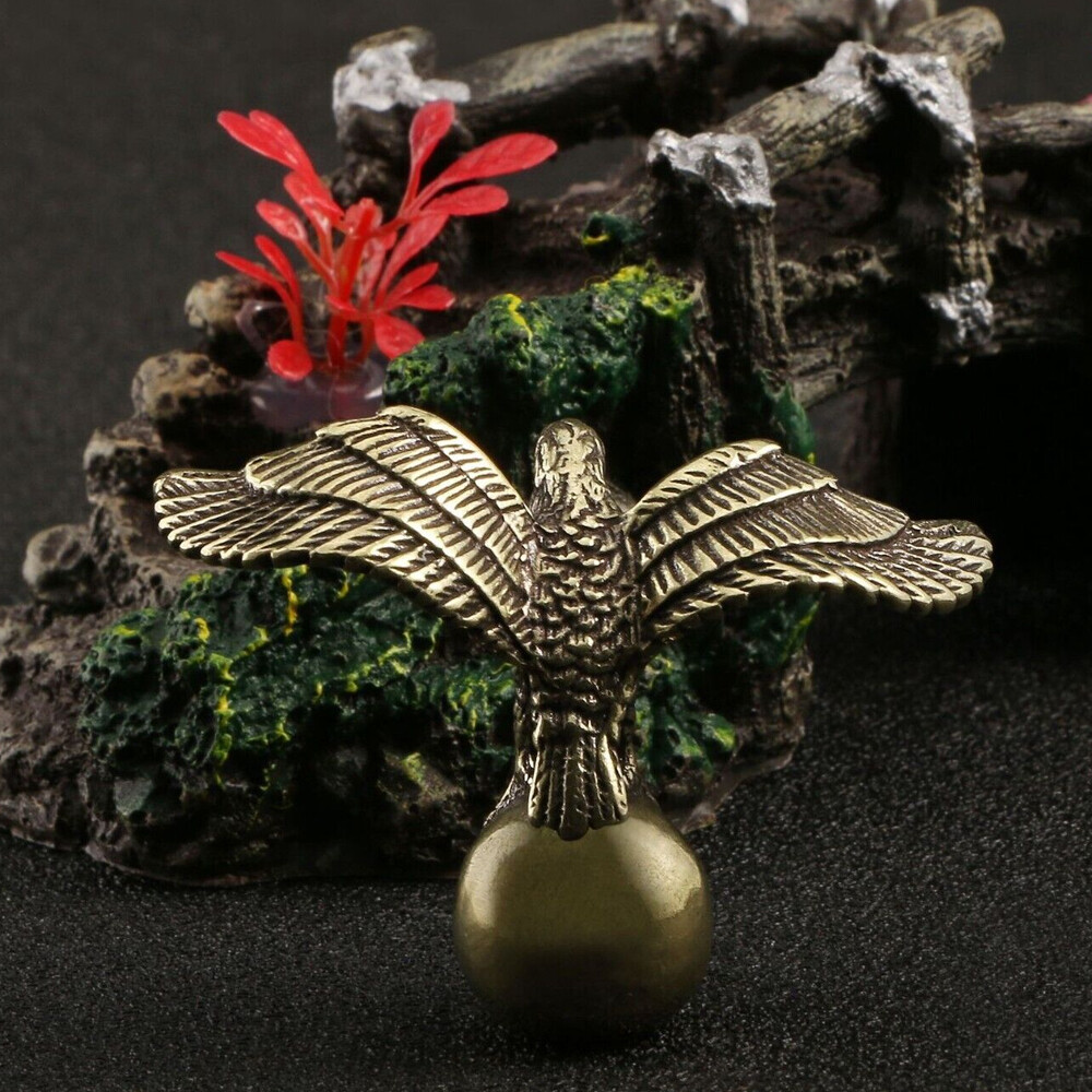 Solid Brass Eagle Figurine Small Statue Home Ornaments Animal Figurines Gift E