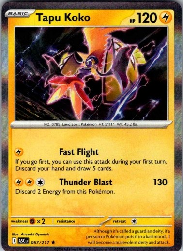 Tapu Koko Holo Rare ME: Ascended Heroes 067/217 LP
