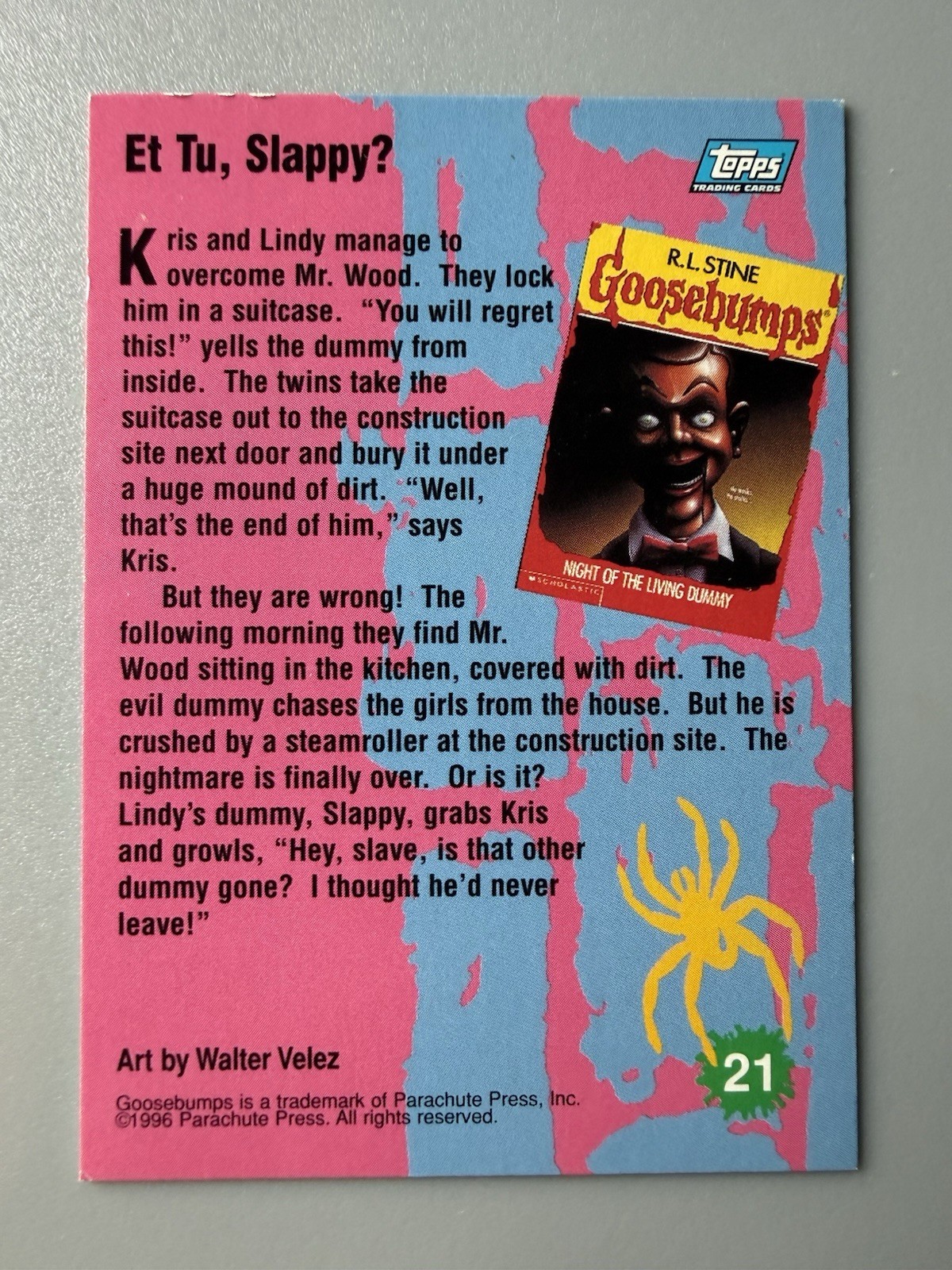 1996 Topps Goosebumps Slappy 21