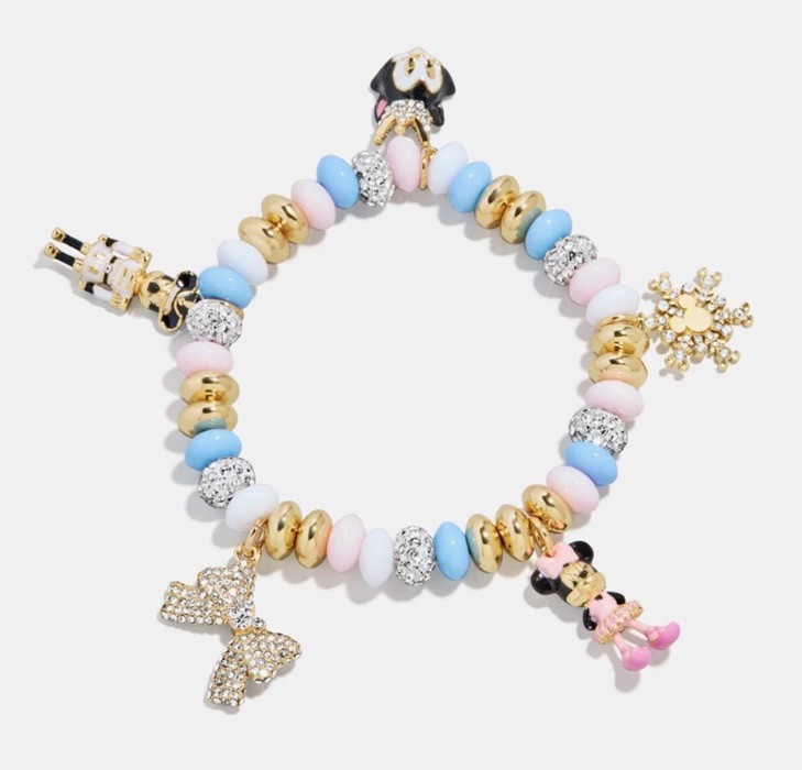 NEW Baublebar x Disney Mickey Mouse Minnie and Mouse Nutcracker Charm Bracelet