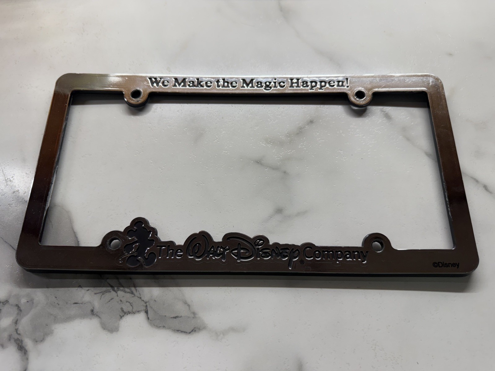 Disney World Cast Member License Plate Frame Holder we make the magic happen