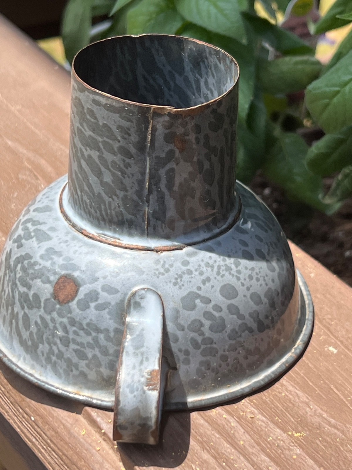 VTG Graniteware Enamelware Gray Canning Funnel 4.5″ X 3.5″ Very good Farmhouse