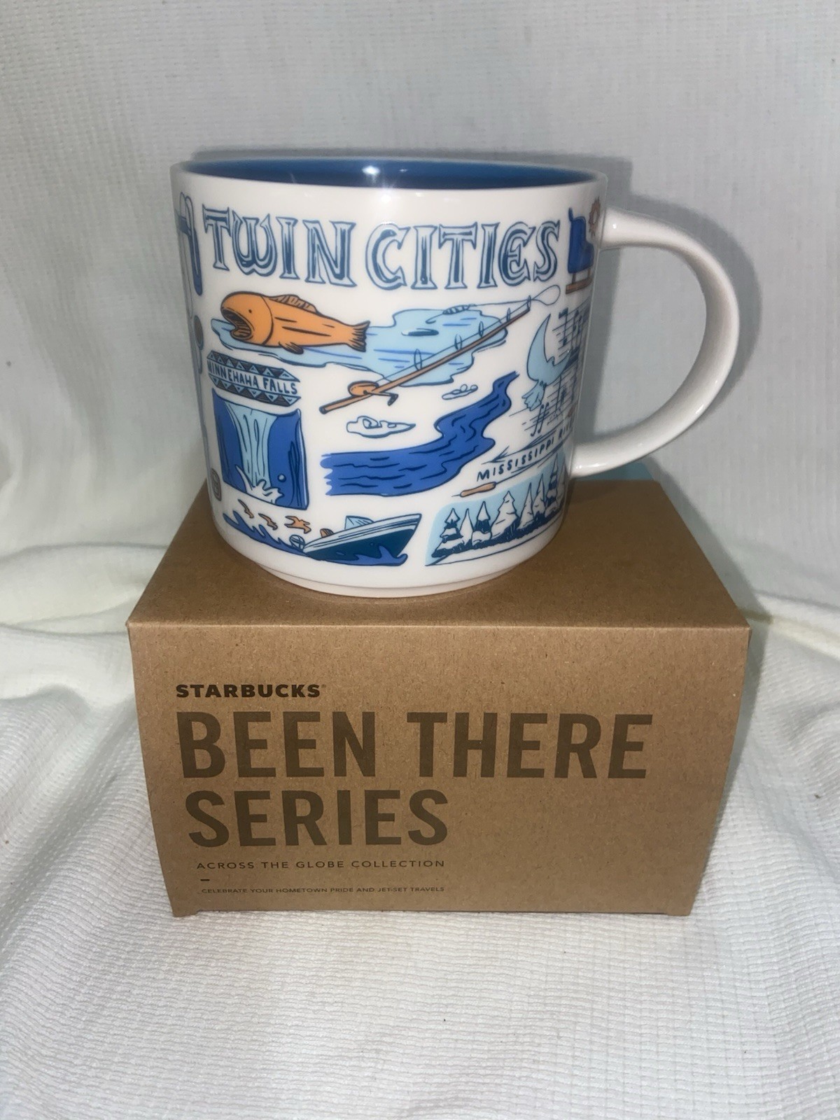 Starbucks Been There Series Twin Cities Mug 14 fl oz 2021 White/Blue/Orange(51)