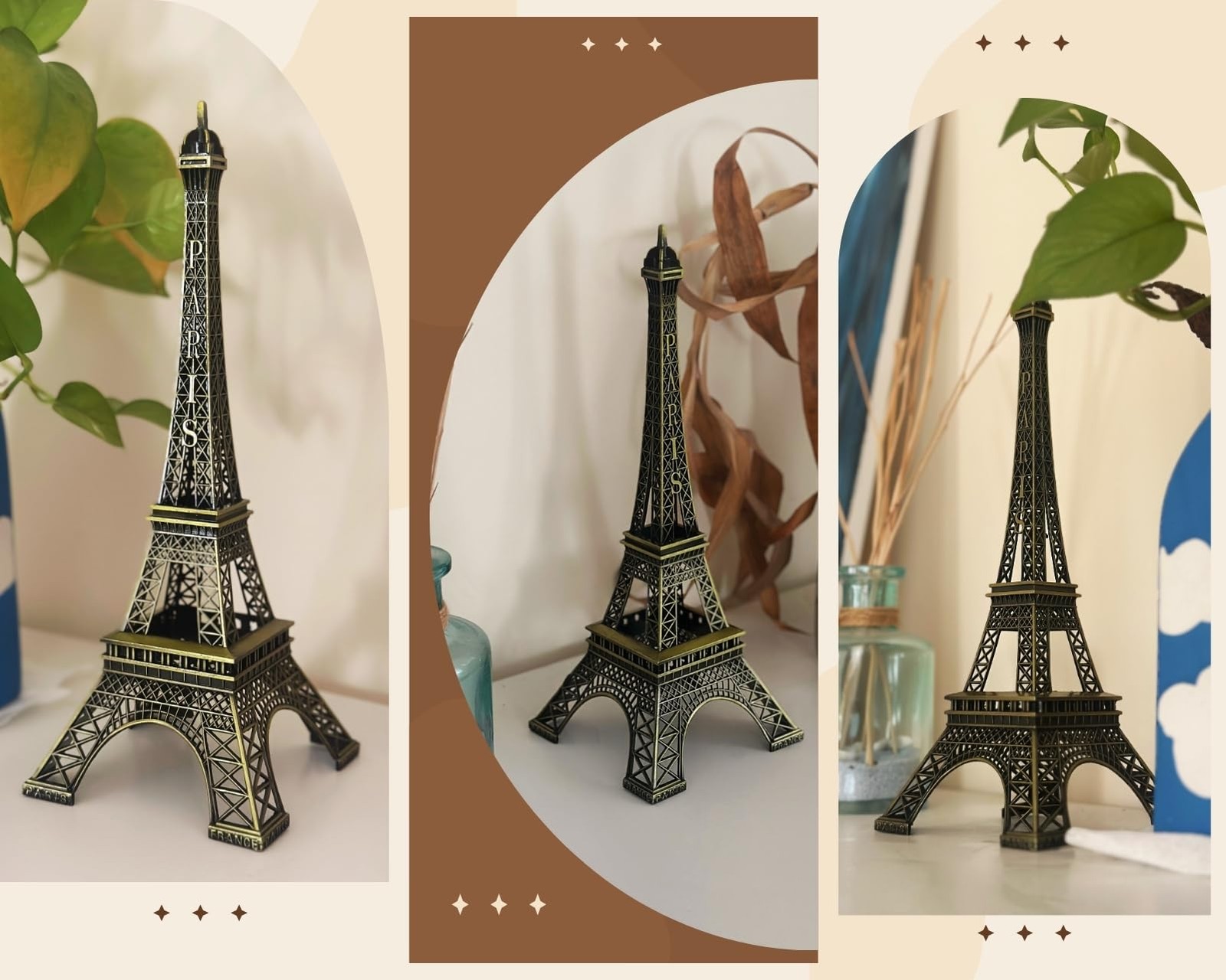 DS. DISTINCTIVE STYLE Eiffel Tower Model Eiffel Tower Metallic Statue Eiffel Tow