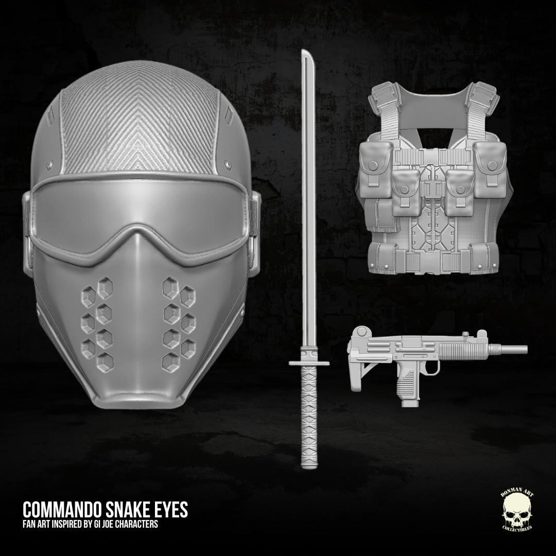 Commando Snake-Eyes custom kit for GI Joe Classified and other action figures