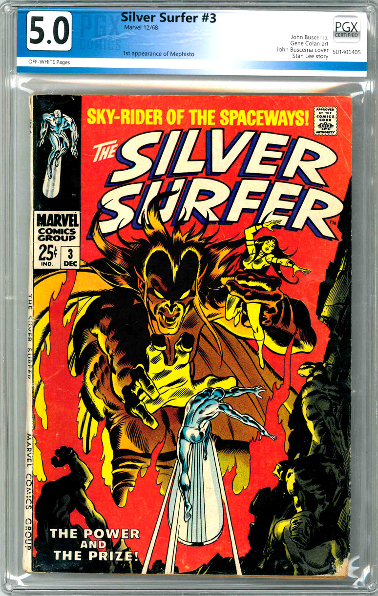 Silver Surfer #3 (1968) PGX 5.0 – 1st app Mephisto 070126