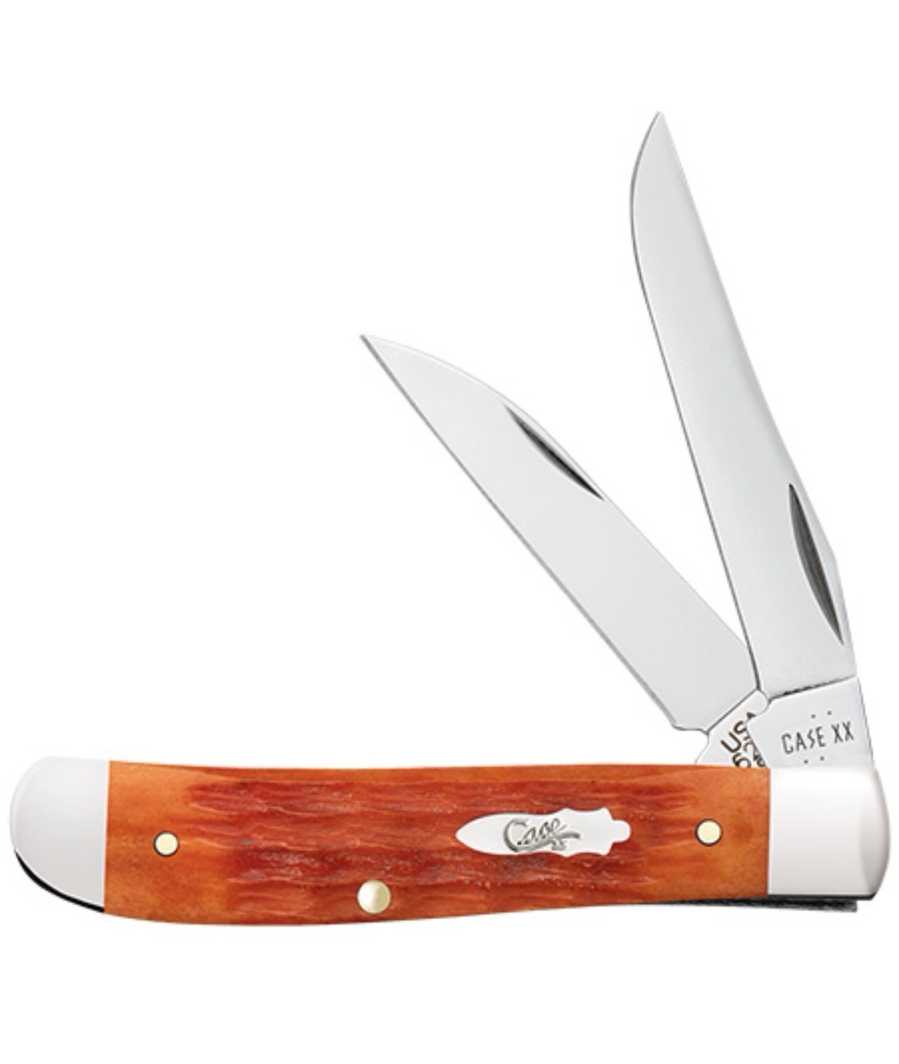 Case XX USA Crandall Jig Tequila Sunrise Bone 57531 Mini Trapper Pocket Knife