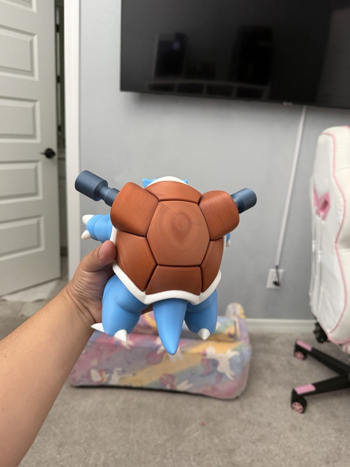 3D Printed -Blastoise #009 Figure- 5″ Tall 3D Printed -PLA Plastic