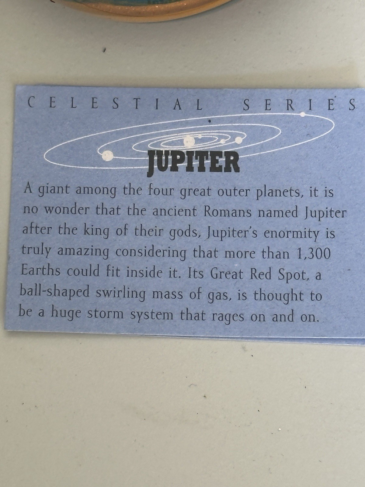Glass Eye Studio Celestial Series “Jupiter” Art Glass Paperweight w/ Box & Card