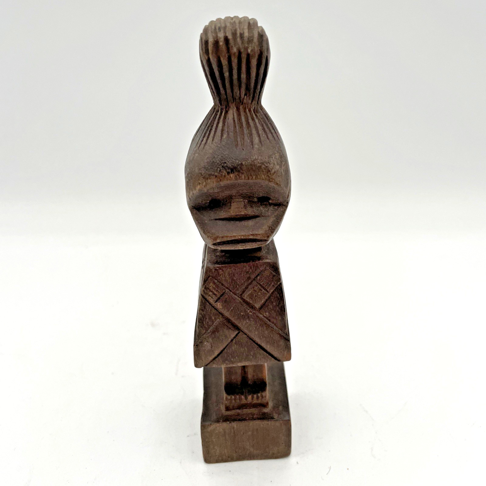 Hand Carved Folk Art Tribal Wooden Figurine – maybe Tangaroa God / Cook Islands
